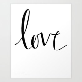 Love Typography Art Print | Typography, Blackandwhite, Vintage, Love 