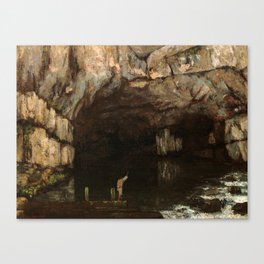 La Grotte de la Loue, Source of the Loue, 1864 by Gustave Courbet Canvas Print