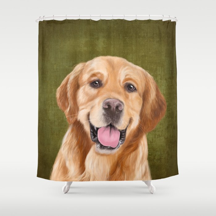 Golden Retriever Shower Curtain By Sparafuori Society6 Golden Retriever Shower Curtain