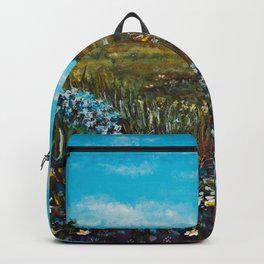 Vanatider Backpack | Vanaheim, Impressionism, Beautiful, Traditionalart, Painting, Landscape, Beauty, Colourful, Norsemythology, Greenfields 