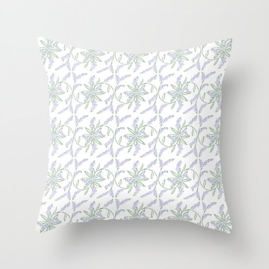 Forget-me-not pattern Throw Pillow