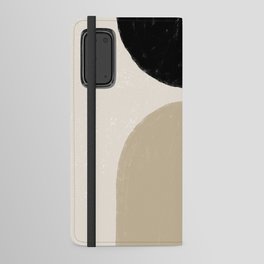 Minimalist Abstract Shapes (tan/black) Android Wallet Case