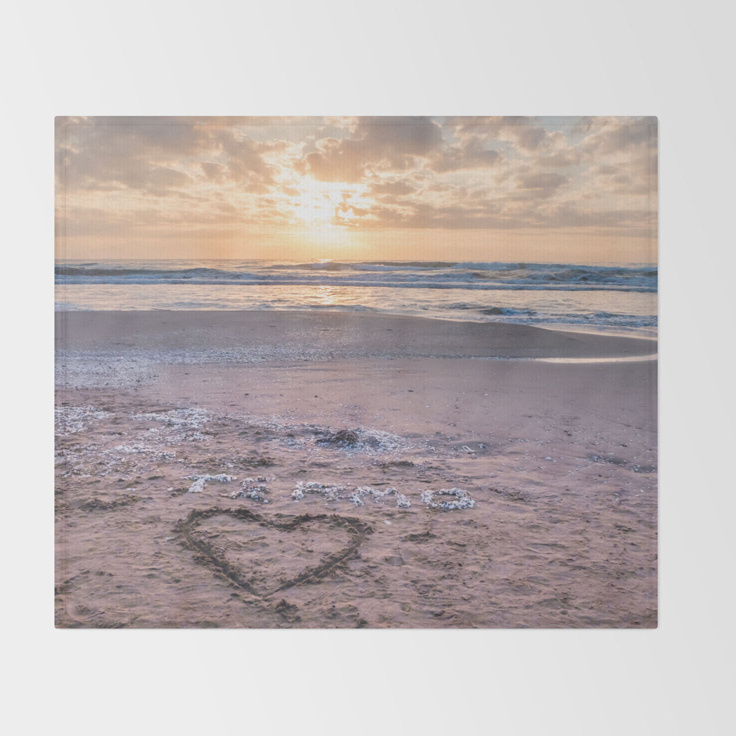 Beach Sunset Personalized Return Address Labels Heart Sand Love 60 Labels