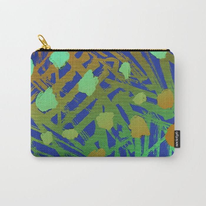 Abstract Paint Pattern Peacock Carry-All Pouch