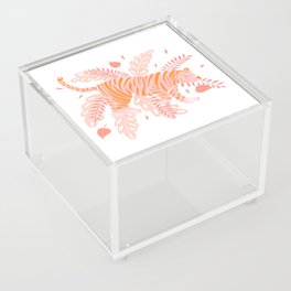 Orange and pink tiger Acrylic Box