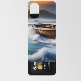 Boat Caught In Stormy Seas  Android Card Case