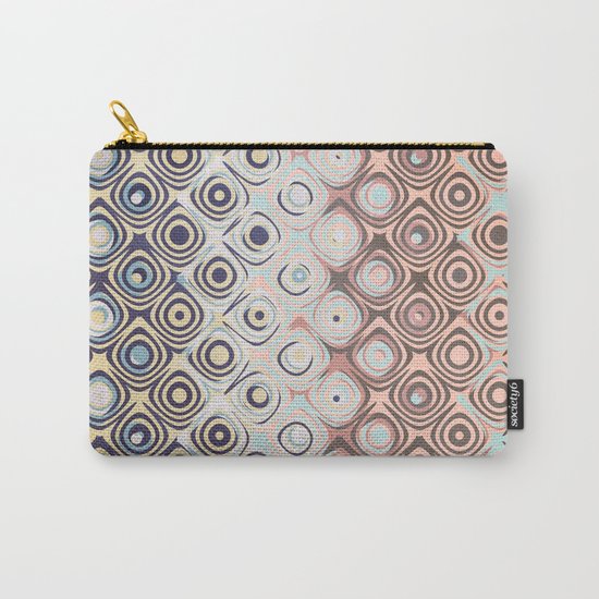 Round Retro Rings Carry-All Pouch