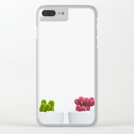 colorful cacti Clear iPhone Case