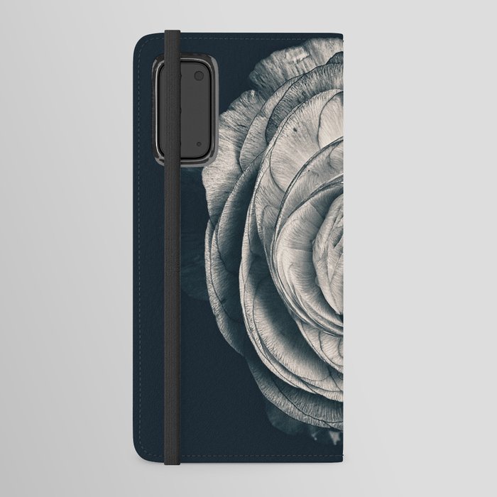 Flower  - Black Background Android Wallet Case