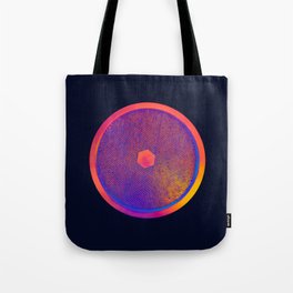 Supernova Superconductor | Science Photo Circle Hexagon Pattern Blue Orange Glowing Colors Tote Bag