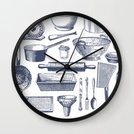 Vintage Kitchen Utilities  Wall Clock