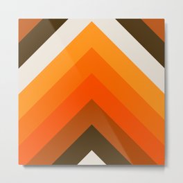 Golden Thick Angle Metal Print | Desertart, Graphicdesign, 70Sdesign, Orange, 70S, 70Sretro, 70Svibe, Desertvibes, Curated, Abstract 