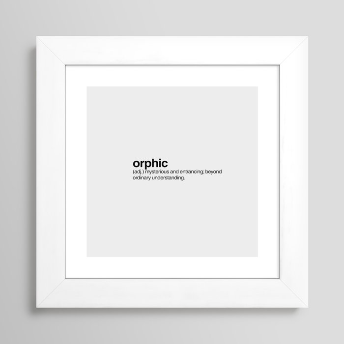 orphic Framed Art Print by onomatophilia | Society6