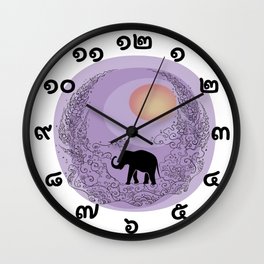 Thai Number Clock Wall Clock