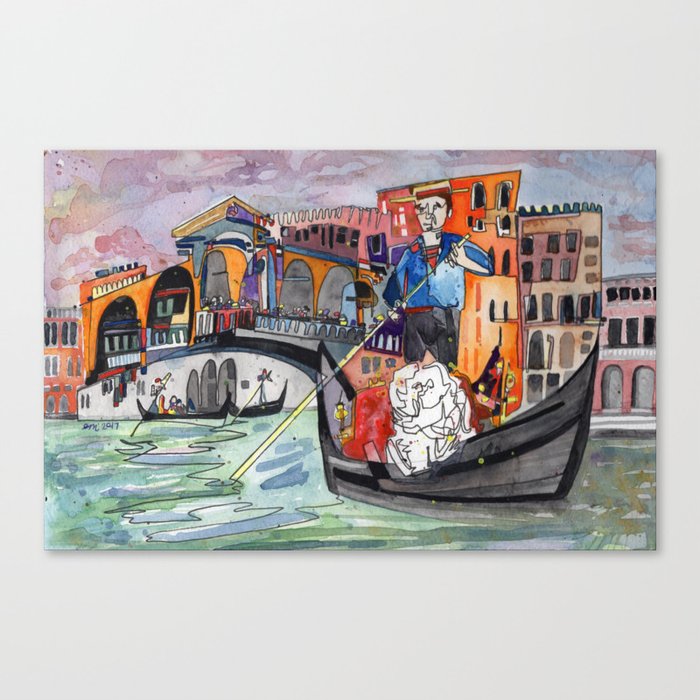 Lovers in Venice Canvas Print