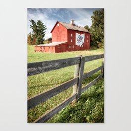 Ohio Bicentennial Red Barn Near Columbus Ohio Canvas Print