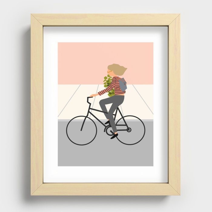 Spring Bike Ride Recessed Framed Print