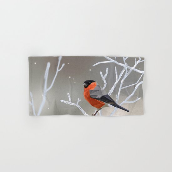 Safe transitions! // (polygonal bull-finch) Hand & Bath Towel