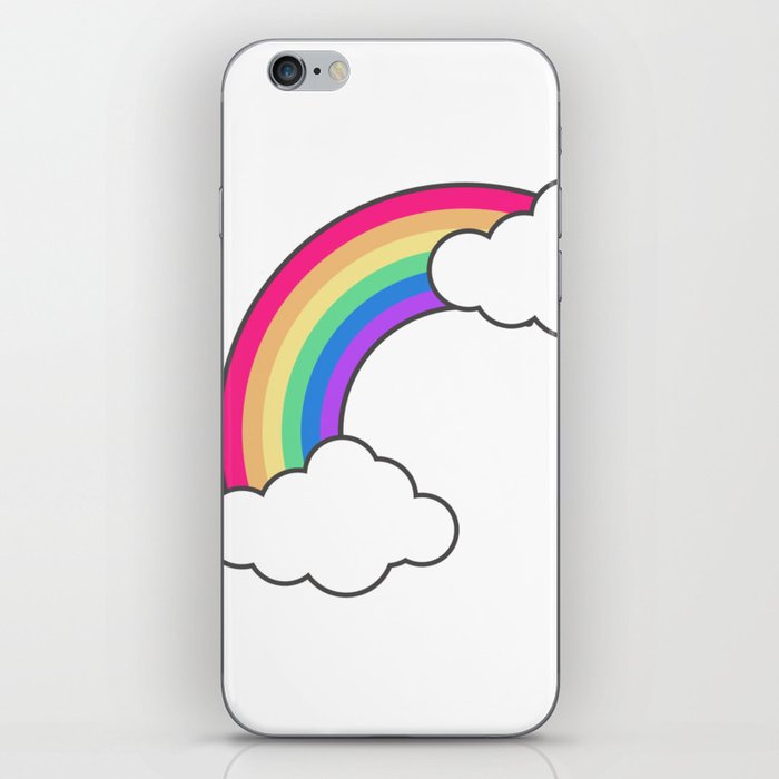 Abstract kawaii rainbow iPhone Skin