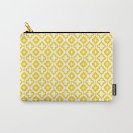 Yellow Ornamental Arabic Pattern Carry-All Pouch