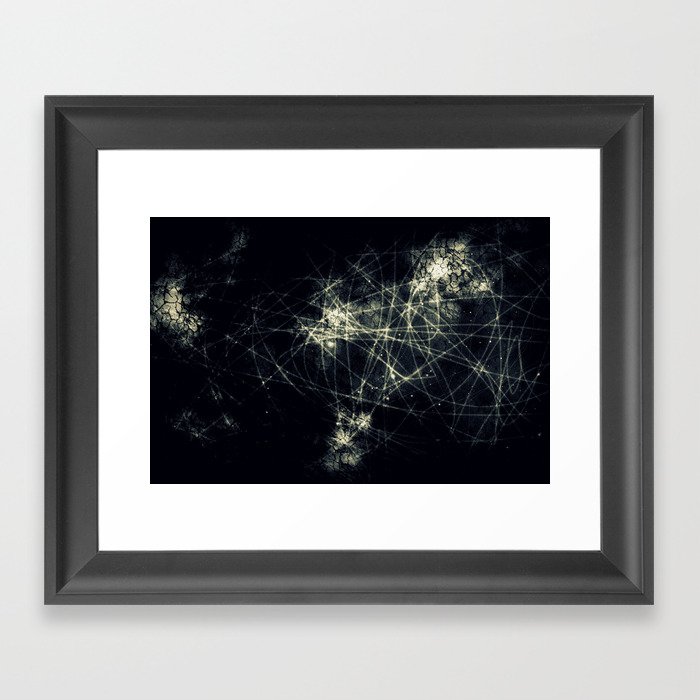 Infinity Particles Abstract Framed Art Print