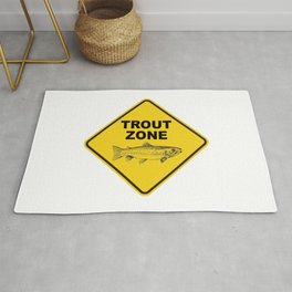 Trout Fishing Zone Area & Throw Rug