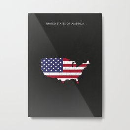 United States of America Flag Map Metal Print | Usamainland, Americaflagmap, Flagmap, America, Usamap, Mainlandusa, Americannation, Usaflag, Statesmap, Unitedstates 