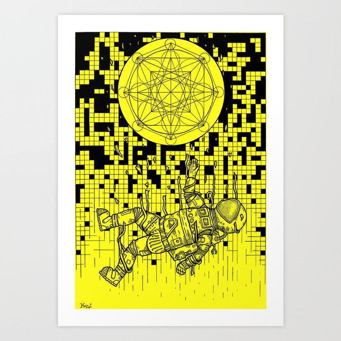 Into The Void 'Black and Yellow Art Print