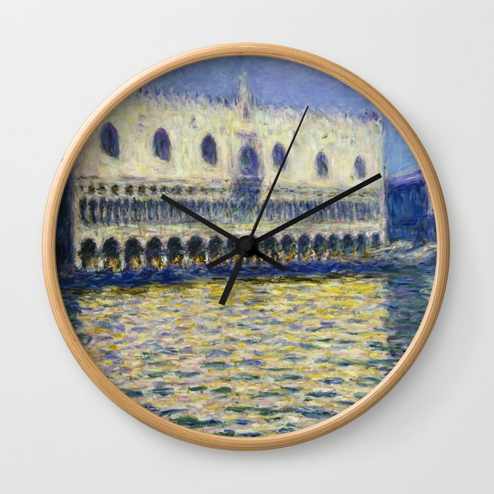 The Palazzo Ducale by Claude Monet Wall Clock