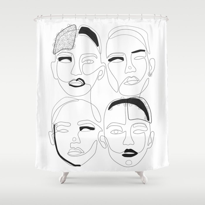 Are Unique BW Shower Curtain