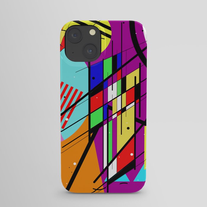 Crazy Retro 2 - Abstract, geometric, random collage iPhone Case