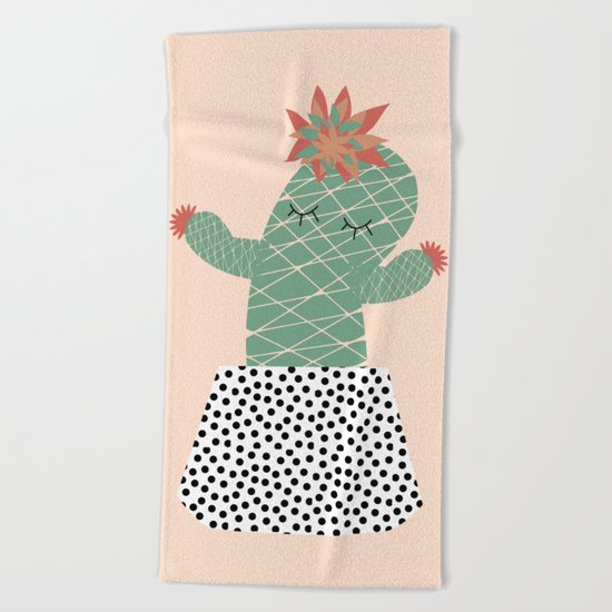 Mrs Succulent Beach Towel