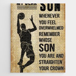 Basketball Dear My Son Poster.png Jigsaw Puzzle