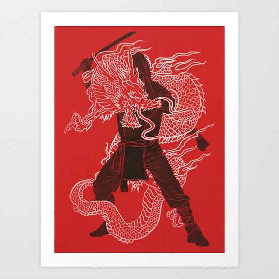 Dragon Ninja Art Print