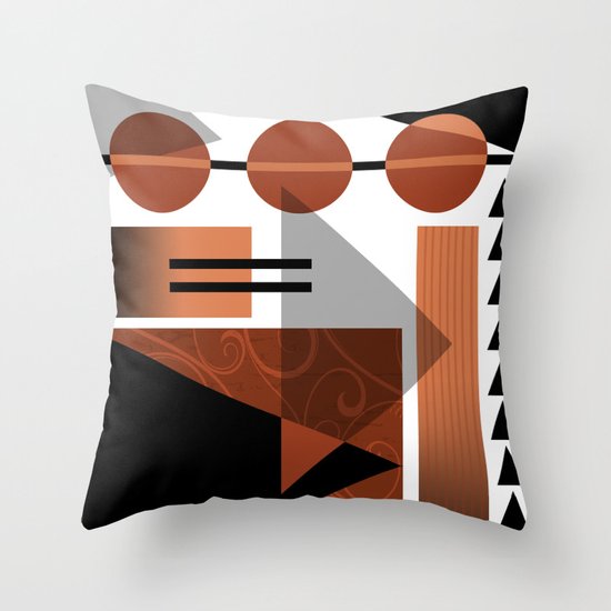 AZTEC DESERT | brown Throw Pillow