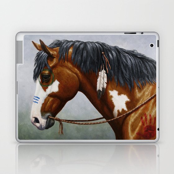 Bay Pinto Native American War Horse Laptop & iPad Skin