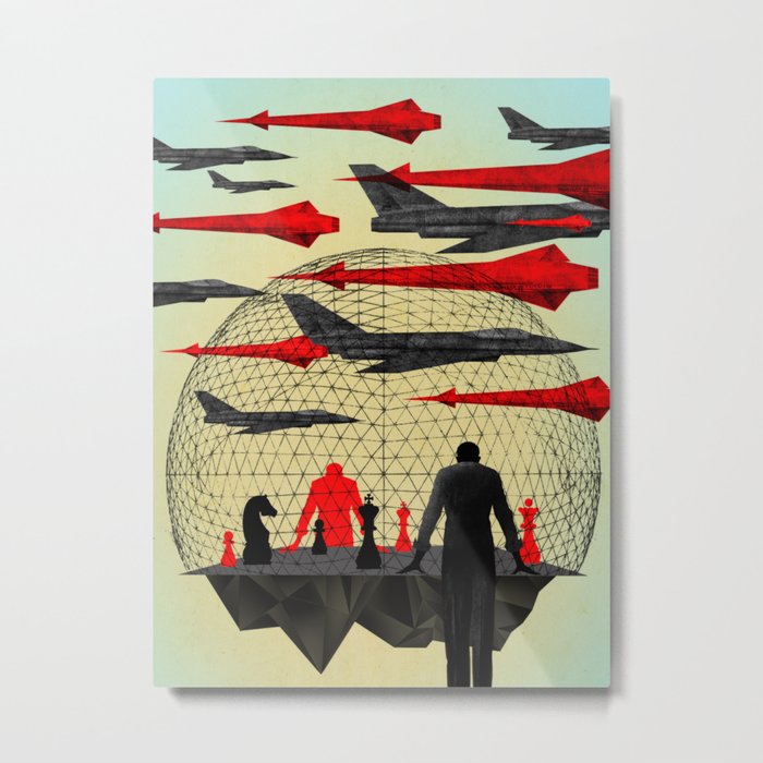 "Let's Play War" by Brian Stauffer for Nautilus Metal Print