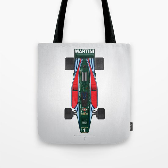 Outline Series N.º2, Mario Andretti, Lotus 80-Ford 1980 Tote Bag