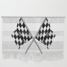 Chequered Flag Crossed Wall Hanging