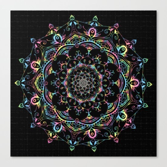 Transcendental Dream Coloured Mandala Design Canvas Print