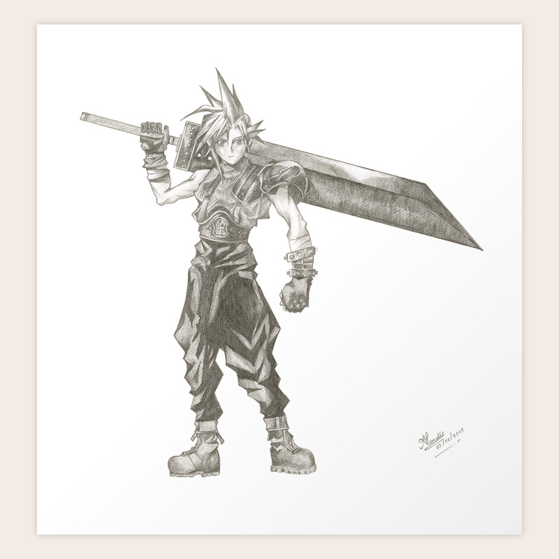 Cloud Strife Final Fantasy Vii Full Art Print By Insaiyanart Society6 Ff7 by robduenas on deviantart. cloud strife final fantasy vii full art print by insaiyanart