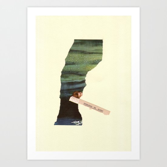 Blue Thoughts Art Print By Wofusa Society6