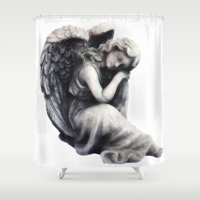 Resting Angel Shower Curtain By Inspiredimages Society6 Resting Angel Shower Curtain