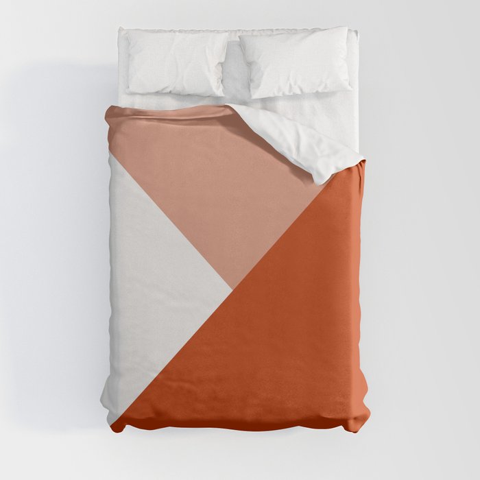 Rust Angles Duvet Cover