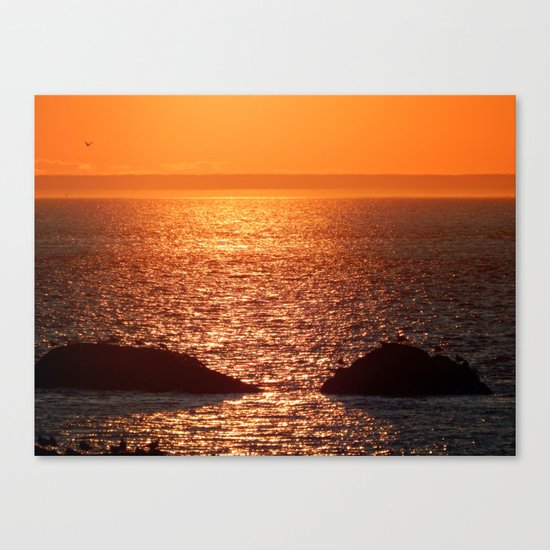 Orange Skies at Sunset Canvas Print