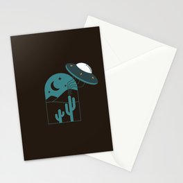 ufo cactus abduction Stationery Cards