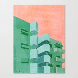 Green Bauhaus Canvas Print