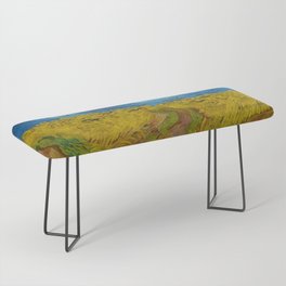 Wheat Field With Crows Painting Bench