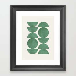 Green Retro Scandinavian - Mid Century Modern Framed Art Print