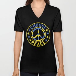 Choose Peace Ukraine War V Neck T Shirt